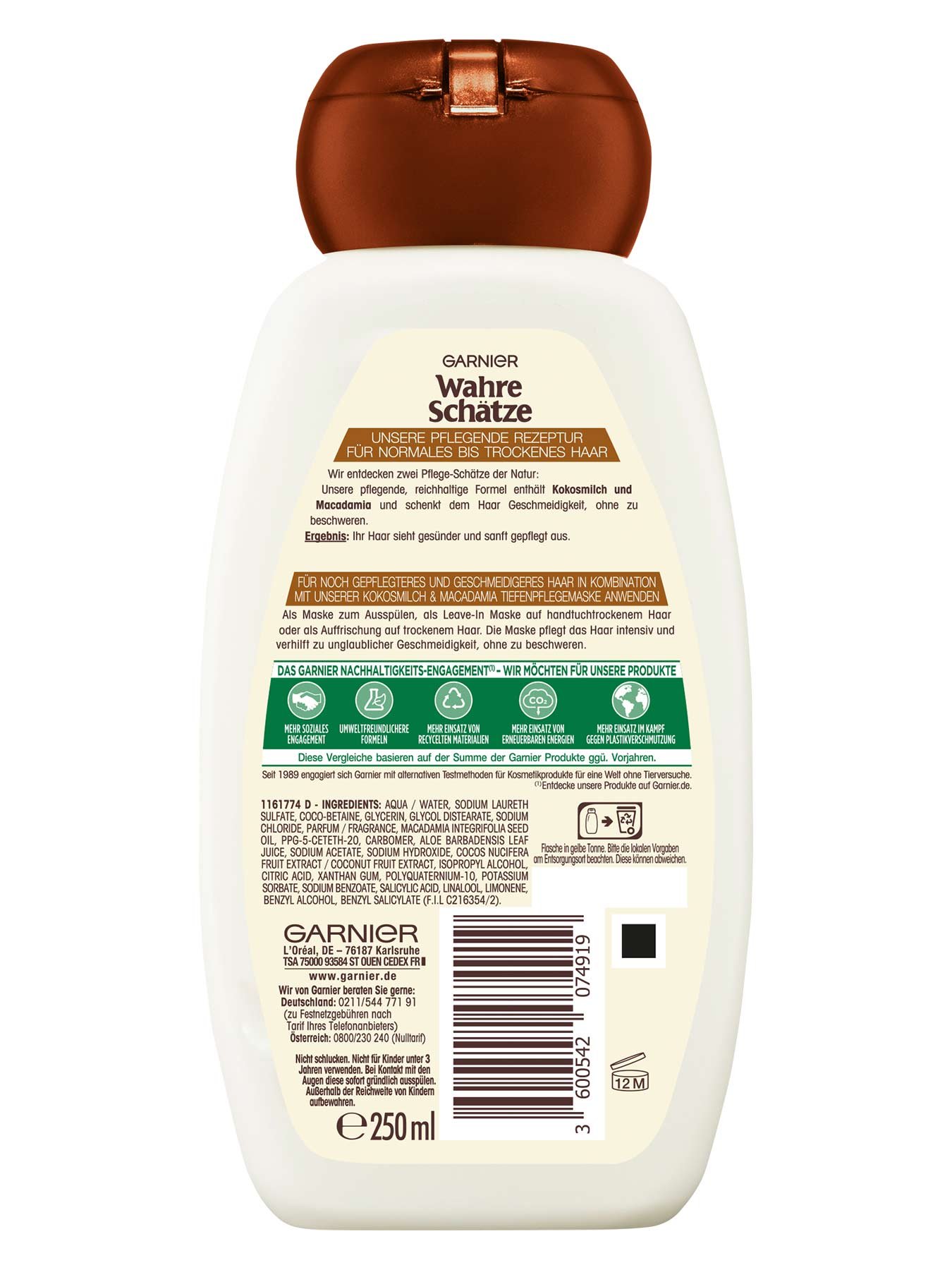 Wahre Schätze Kokosmilch & Macadamia Shampoo